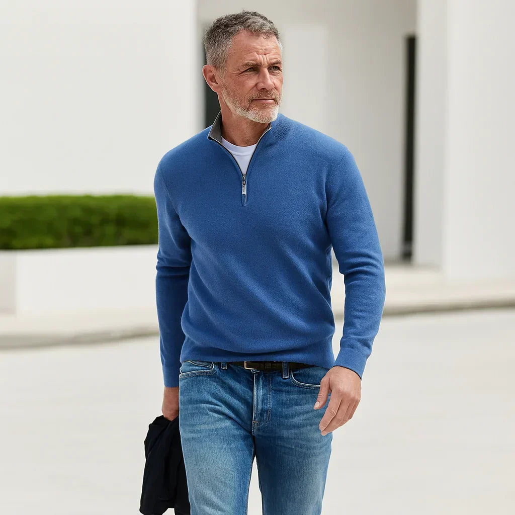 Santous™ • Pull élégant à fermeture zippée, chaud et confortable