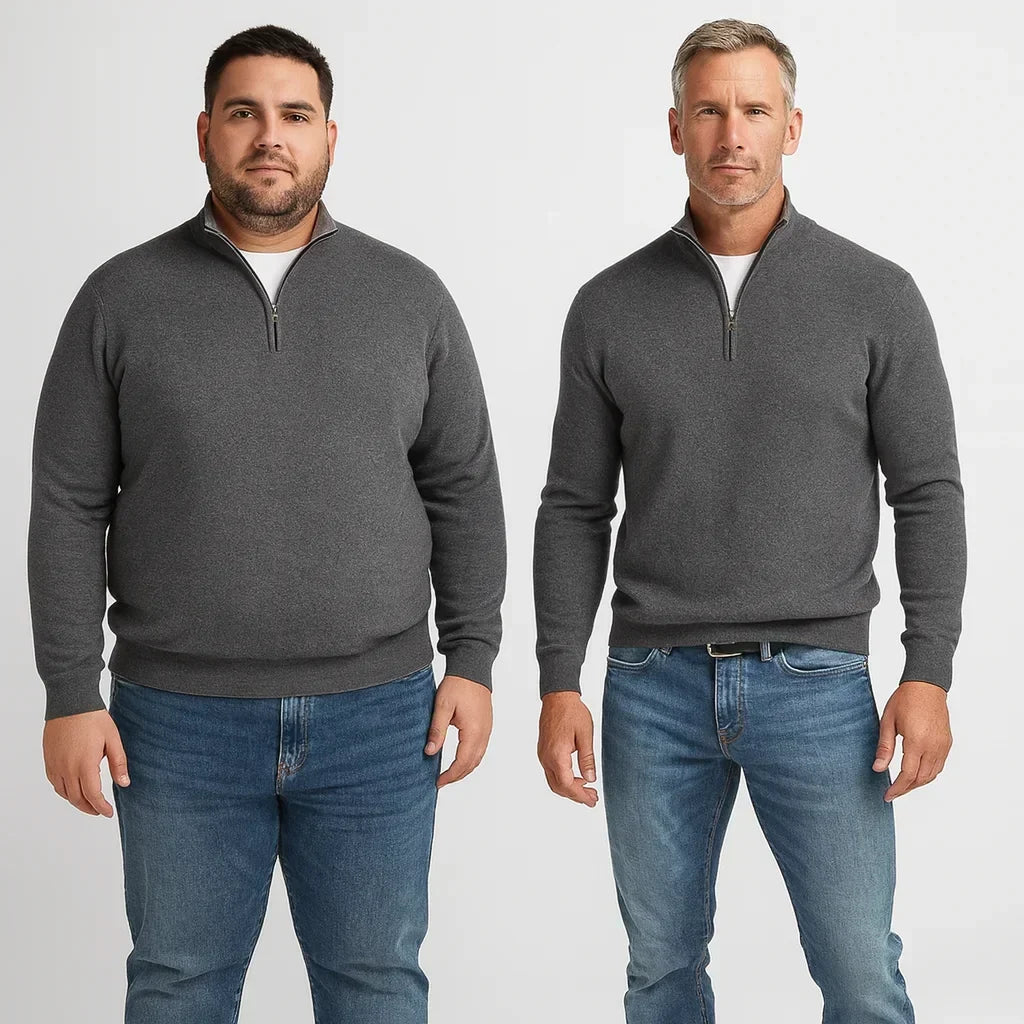 Santous™ • Pull élégant à fermeture zippée, chaud et confortable