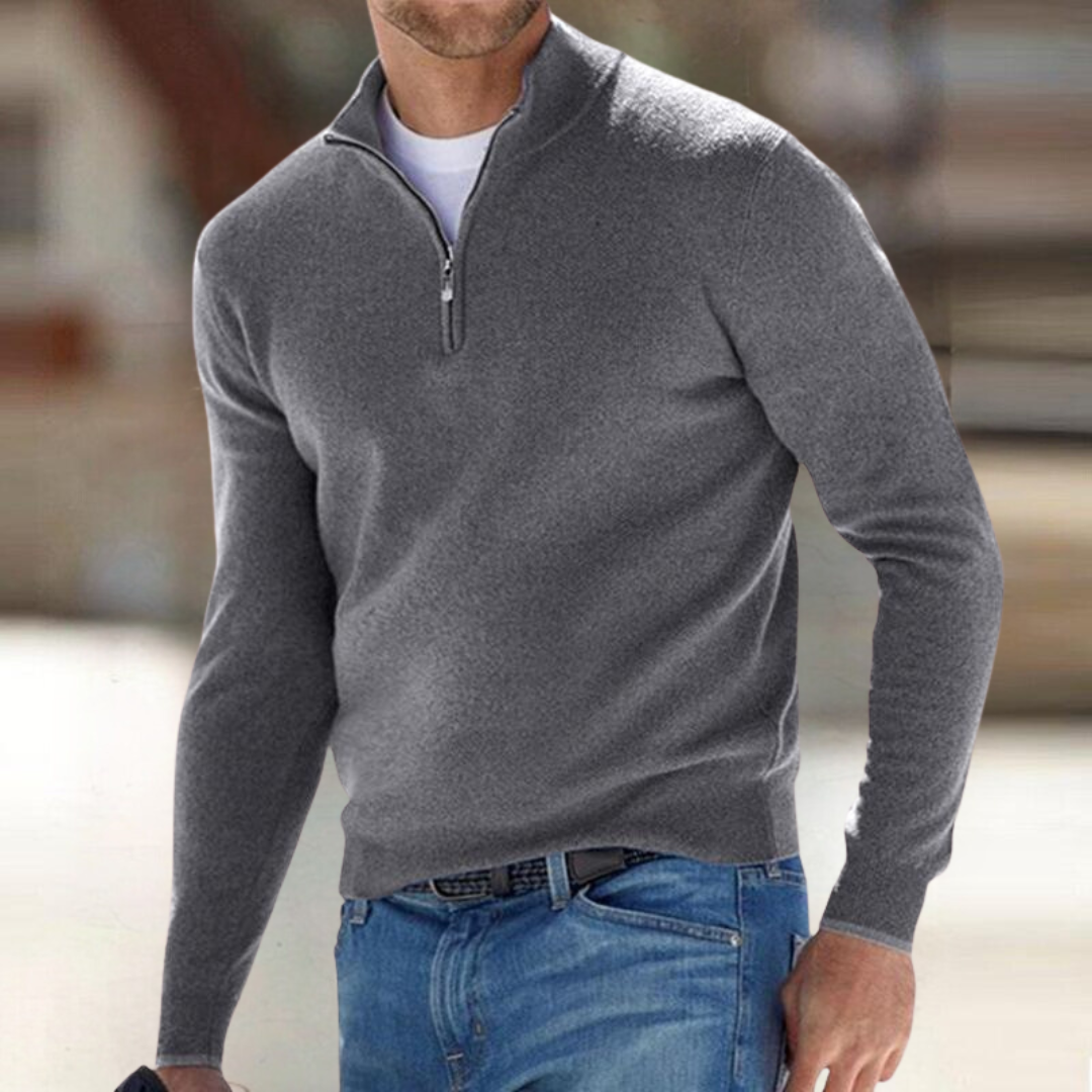 Santous™ • Pull élégant à fermeture zippée, chaud et confortable